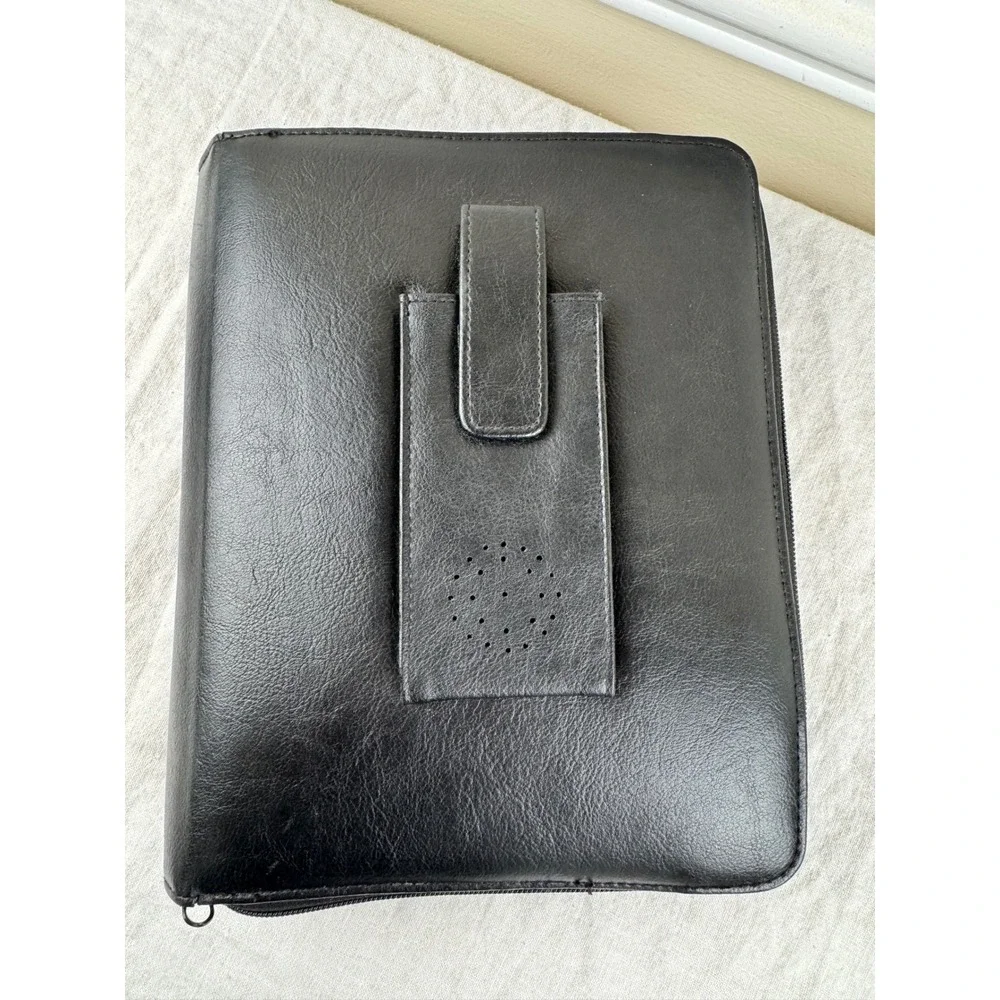Day Runner Classic Edition Black Zippered 3 Ring Binder Organizer Portfolio 2002